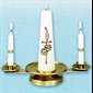 Chandelier de mariage Candélabre bronze satiné 3'' H x 15''L