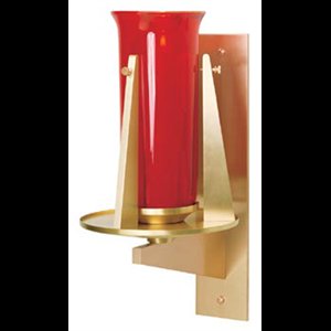 Sanctuary Lamp Wall Bracket, Satin Brass 3'' x 15''