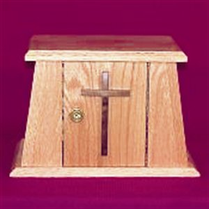Tabernacle en chêne pâle 8" x 12" x 10" (20 x 30.5 x 25 cm)