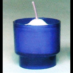 Disposable 6 hours Plastic Vigil Lights Blue / ea