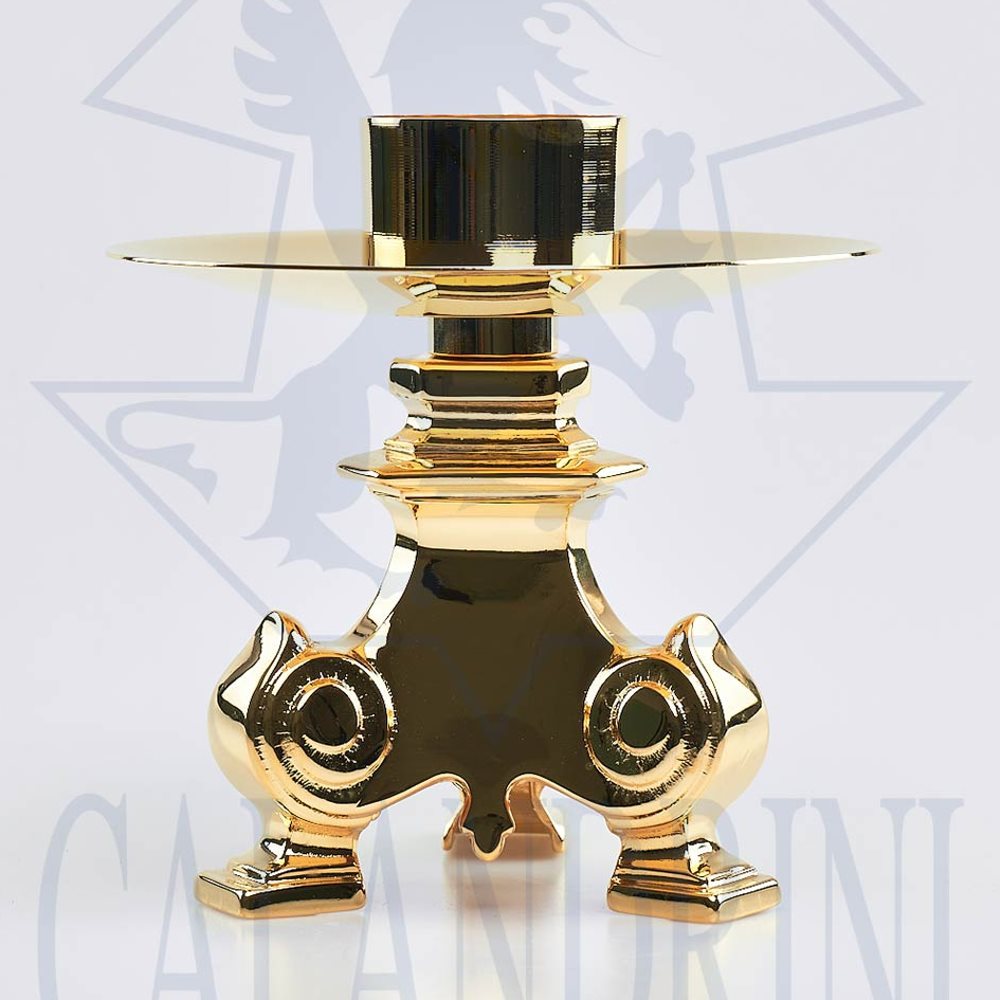 Chandelier d'autel stylisé laiton fondu argent | vente en ligne sur HOLYART