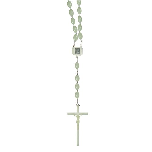 Rosary, Plastic Beads, S-F Metal Chain, 60"
