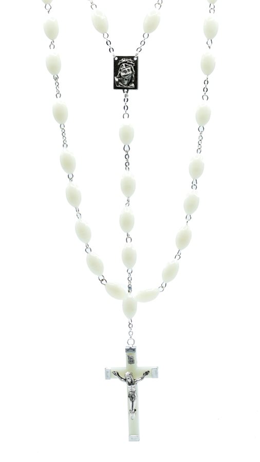 Rosary, 13 mm Oval Plastic Beads, 30"