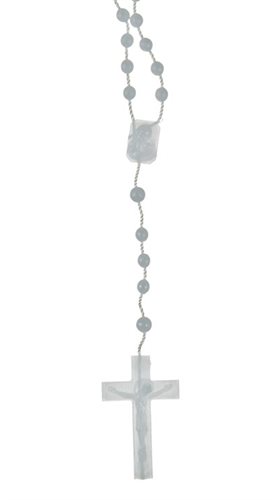 Rosary, 5 mm Round Luminous Plastic Beads, 16"
