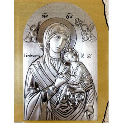Sterling Silver 925 Our Lady of Perpetual Help, 5" x 7.5"