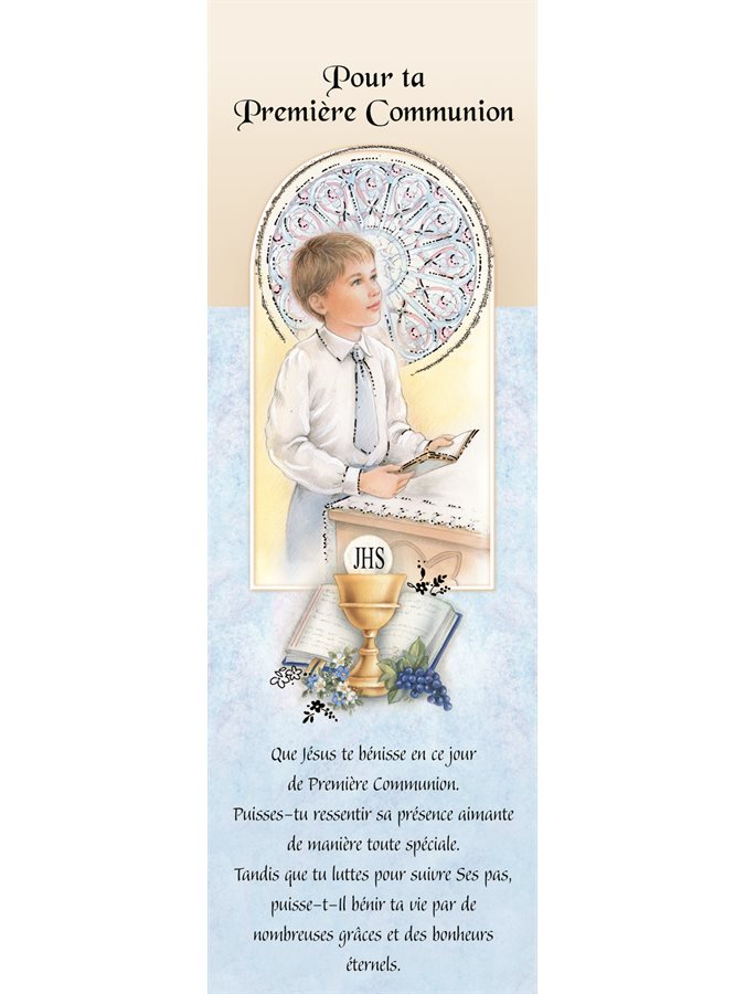 1ère Communion / prière, pour garçon, 18 cm, Français