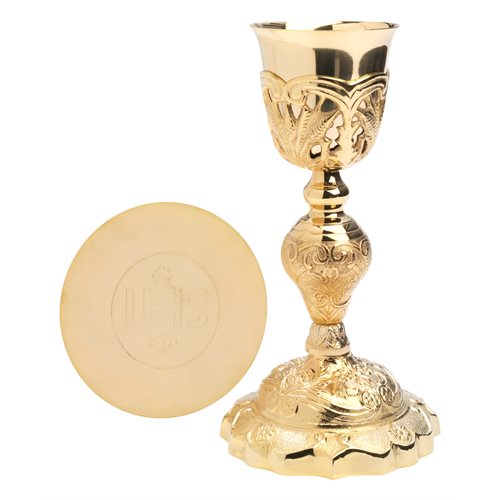 Gold Plated Chalice and Paten 10 1 / 2" (26 cm)