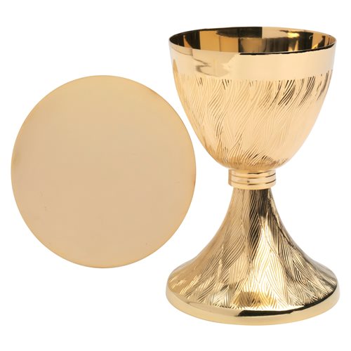 Gold Plated Chalice and Paten 7" (17 cm)