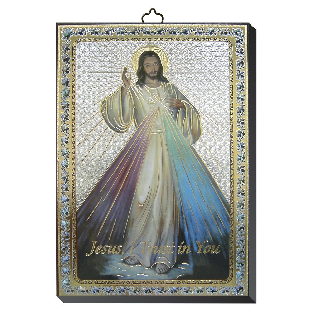 Plaque Icône Jésus Miséricordieux, anglais (10 x 14 cm) Plaque Icône Jésus Miséricordieux, anglais (10 x 14 cm)