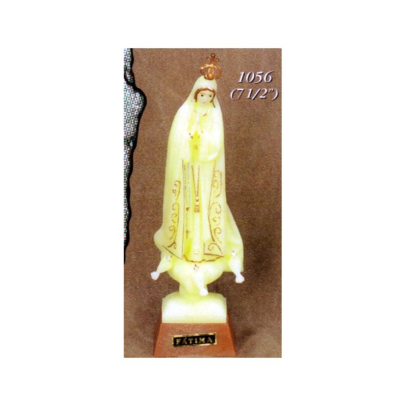Statue N.D. Fatima 7.5" (19 cm) en plastique fluorescent
