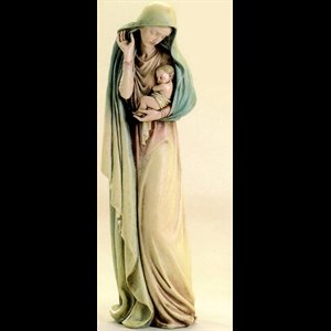 Statue Madonne et enfant 18" (45.5 cm) en résine
