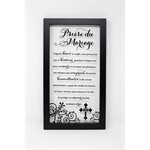 Wed. prayer glass print, Contemp., 8" x 17", French Wed. prayer glass print, Contemp., 8" x 17", French