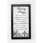 Wed. prayer glass print, Contemp., 8" x 17", English