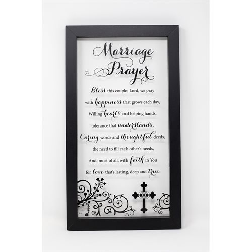 Imp. sur verre, prière de mariage, 20x43 cm, Anglais