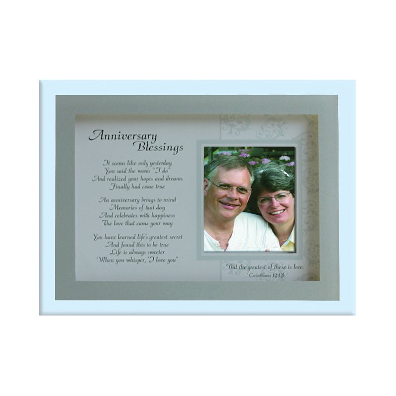 Wedding ann. Glass Picture Frame, 2" x 2'', English Wedding ann. Glass Picture Frame, 2" x 2'', English