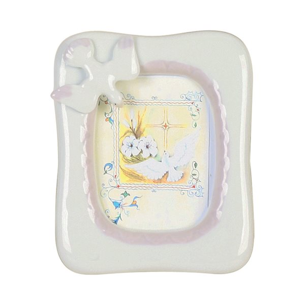 Cadre photo Confirmation avec colombe Cadre photo Confirmation avec colombe