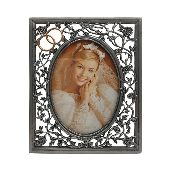 Wedding Pewter Picture Frame, for 5 x 7 Picture Wedding Pewter Picture Frame, for 5 x 7 Picture