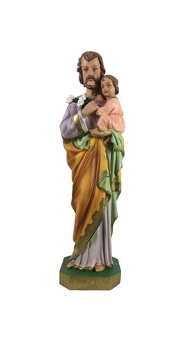 Statue Saint Joseph, résine, 46 cm