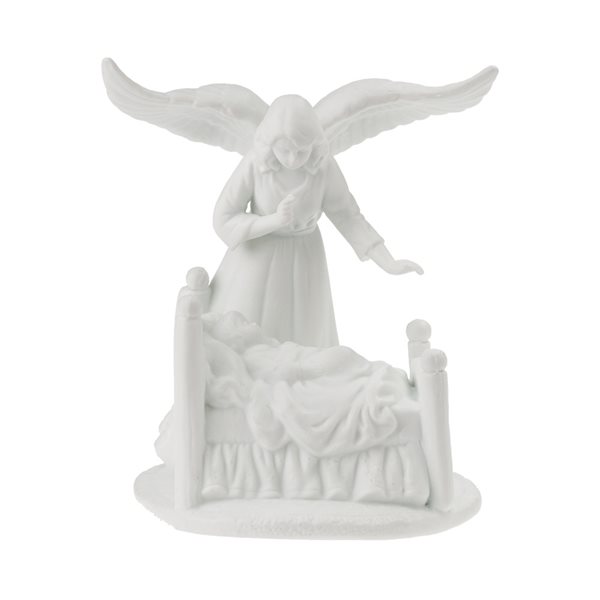 Statue Ange gardien, porcelaine blanche, 14,5 cm Statue Ange gardien, porcelaine blanche, 14,5 cm