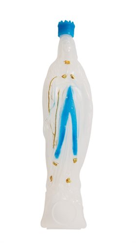 Bouteille vide «ND Lourdes» eau bénite, plastique, 17,8 cm