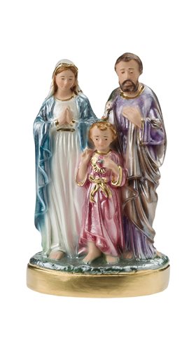 'Holy Family'' Col. P-F Plaster Statue, 6"