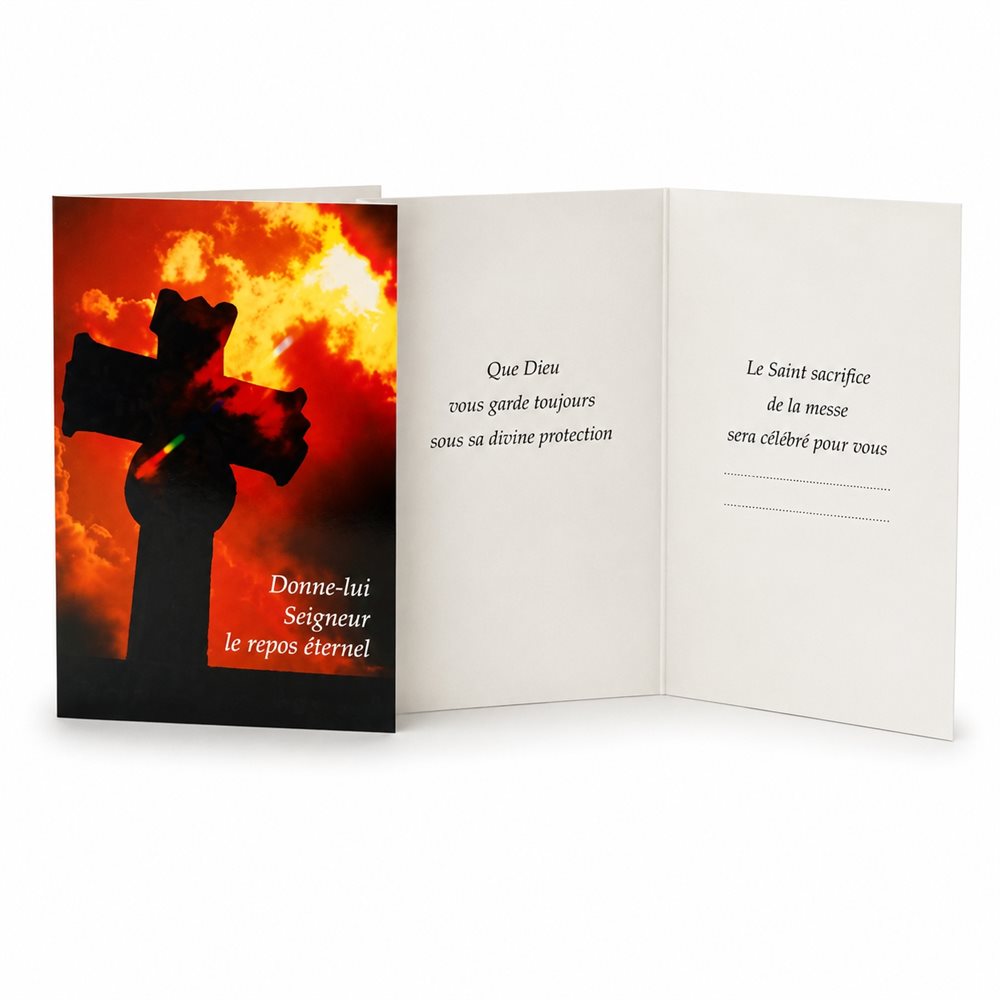 Cartes d'offrande de messe, Français / un