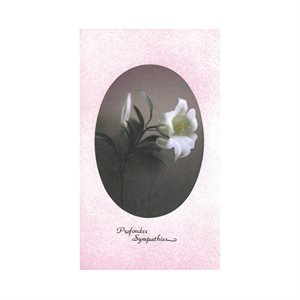 Cartes de condoléances, 10,8 x 18,4 cm, Français / pqr 25