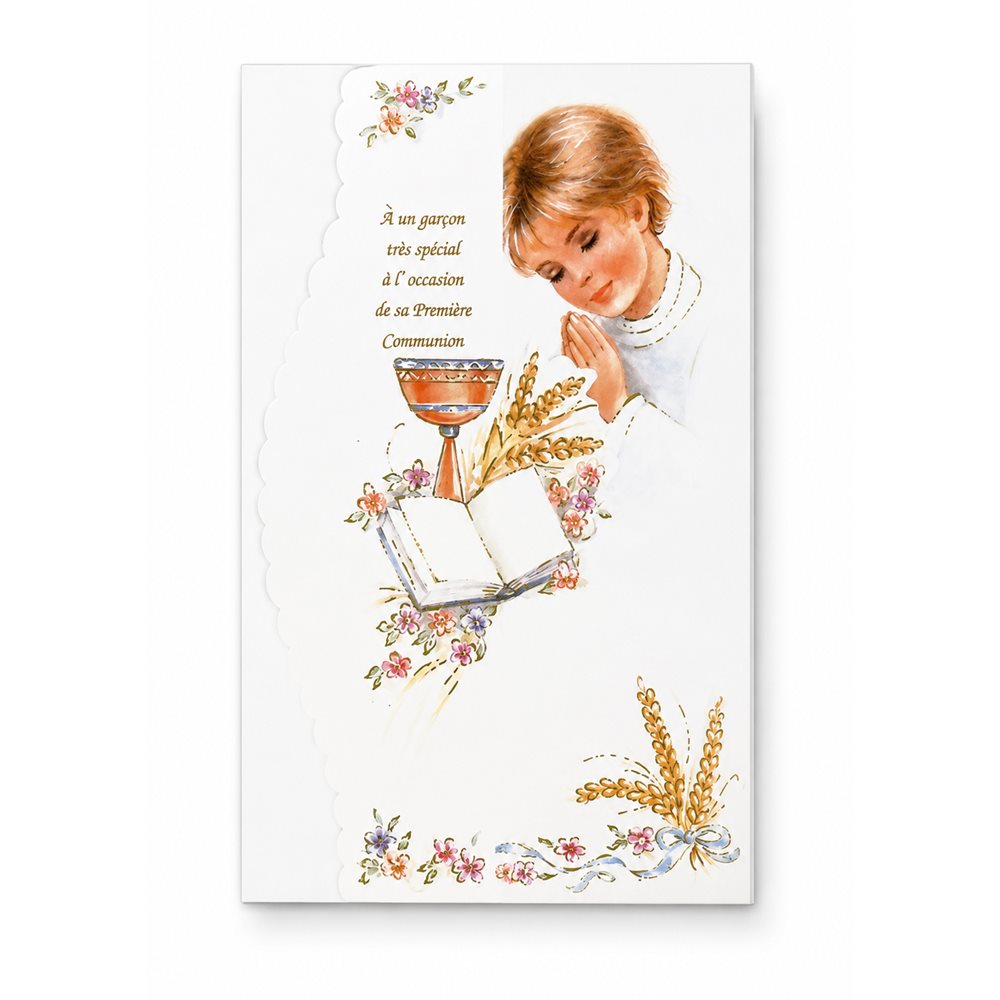 1st Communion'' Cards, Boys, 4½" x 6 7 / 8", French / ea