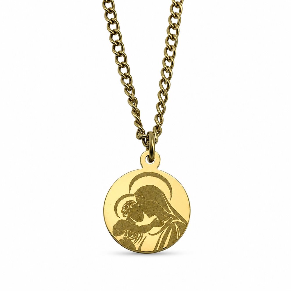 Boxed G-F Mother & Child Pendentif & Chain, 18"
