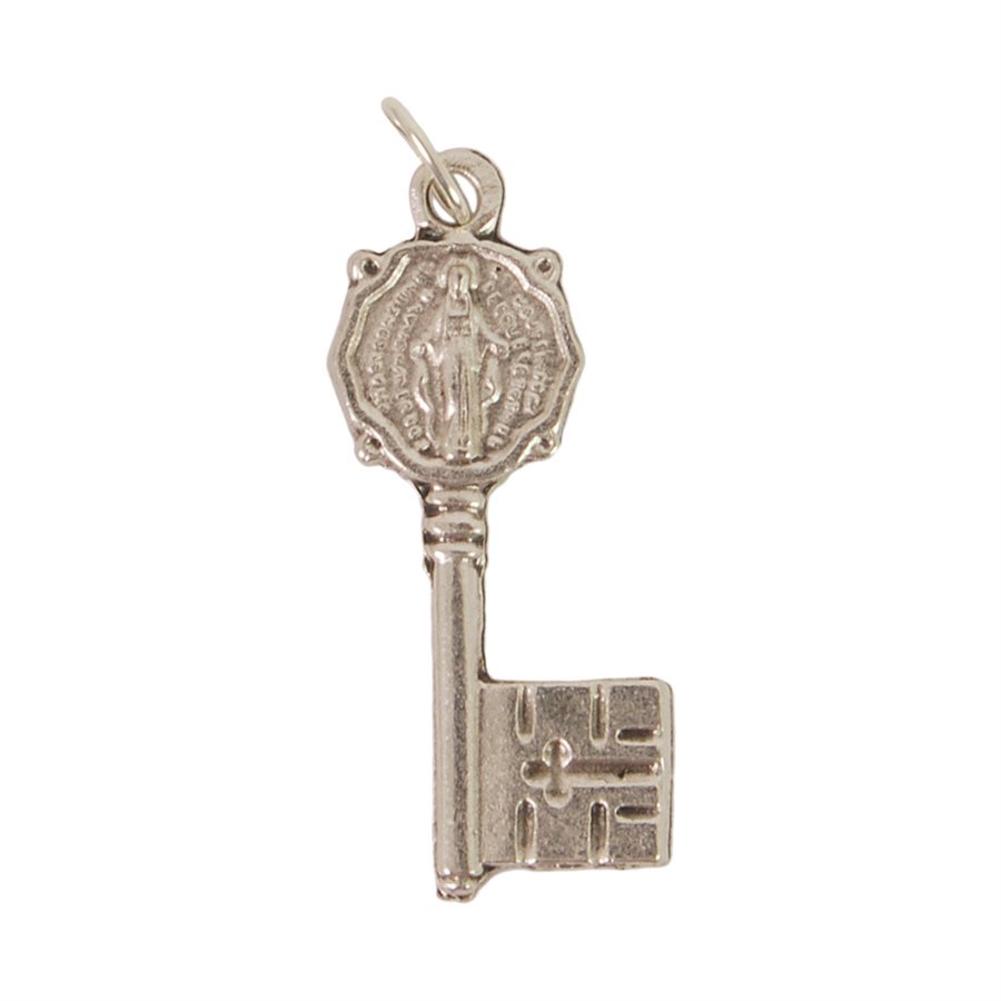 Palais du Rosaire Médaille métal argenté pailleté et Apparition de Lourdes - Médaille et croix métal - Culte Chrétien en Métal Argenté