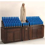 Luminaire en chêne fini cerise, 45" Ht. x 102" Large x 24" P