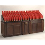 Luminaire en chêne fini cerise, 45" Ht. x 102" Large x 24" P