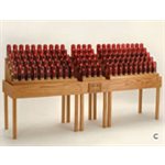 Luminaire en chêne fini miel, 45" Ht. x 107" Large x 24" P.