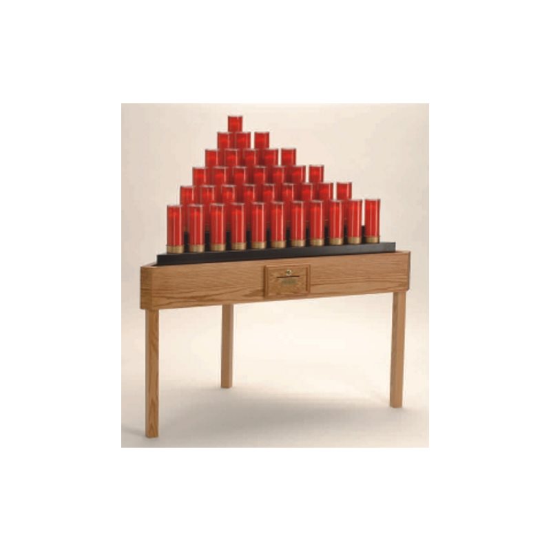 Luminaire en chêne fini miel, 49" Ht. x 55" Large x 29" P. Luminaire en chêne fini miel, 49" Ht. x 55" Large x 29" P.