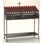 Luminaire en fer forgé, 38" Ht x 42" Large x 13.5" Profond