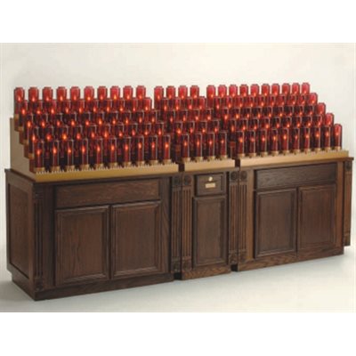 Luminaire électrique en chêne, 53" Ht. x 102" Large x 24" P.