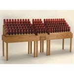 Oak Electric Votive Light Stand, 53" Ht. x 107" W. x 24" D. Oak Electric Votive Light Stand, 53" Ht. x 107" W. x 24" D.