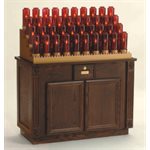 Oak Electric Votive Light Stand, 50" Ht. x 44" W. x 20" D. Oak Electric Votive Light Stand, 50" Ht. x 44" W. x 20" D.