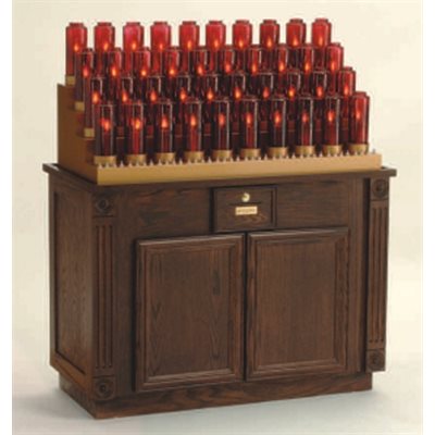 Luminaire électrique en chêne, 50" Ht. x 44" Large x 20" P.