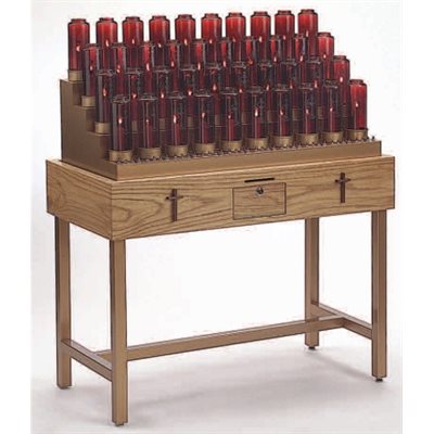 Luminaire électrique en chêne, 51" Ht. x 43" Large x 20" P.