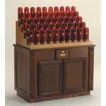 Oak Electric Votive Lights Stand, 53" Ht. x 43" W. x 24" D. Oak Electric Votive Lights Stand, 53" Ht. x 43" W. x 24" D.