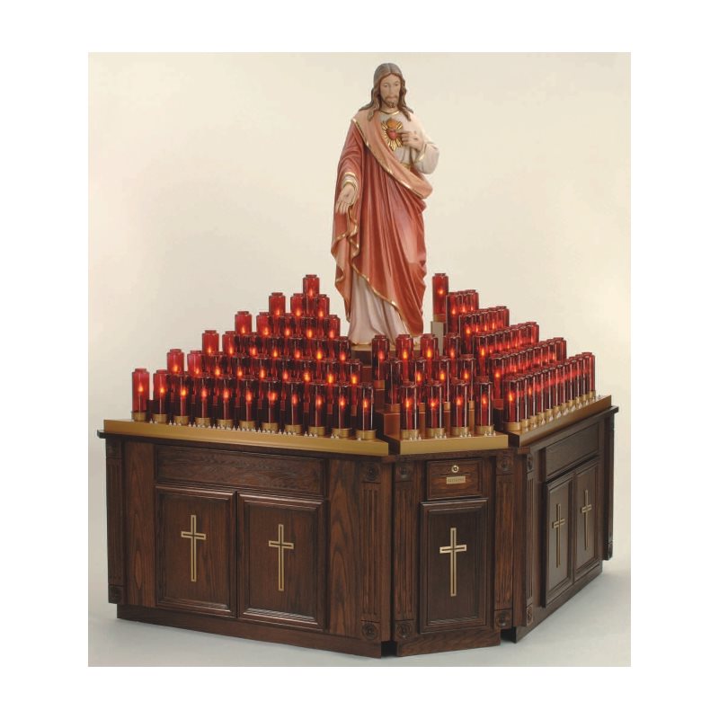 Electric Votive Light Stand, 53" Ht. x 95" W. x 24" D. Electric Votive Light Stand, 53" Ht. x 95" W. x 24" D.