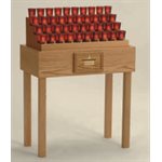 Oak Electronic Votive Light Stand, 43" Ht. x 31" W. x 16" D. Oak Electronic Votive Light Stand, 43" Ht. x 31" W. x 16" D.