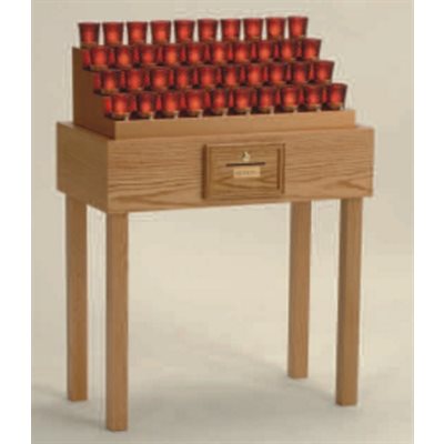 Luminaire électronique en chêne 43" Ht. x 31" Large x 16" P.