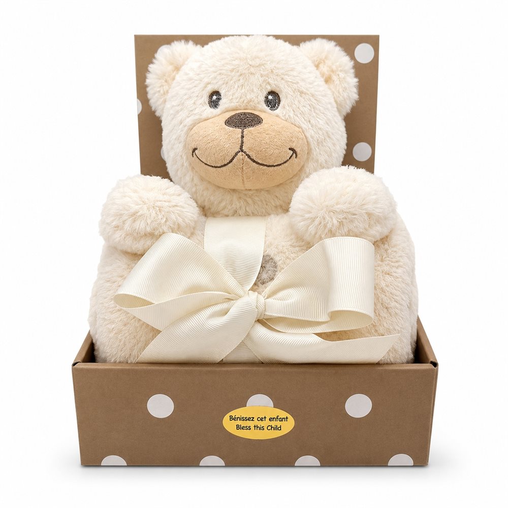 Beige Pooh plush with towel