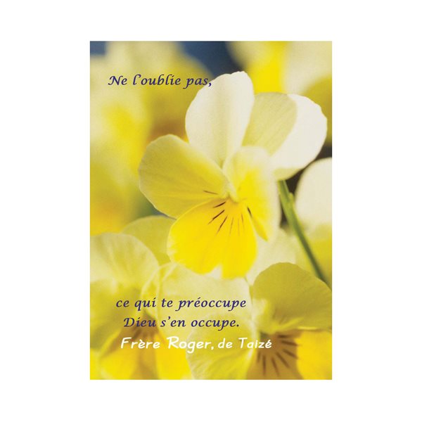"N'oublie Pas" Spirit. Cards, 2 3 / 4" x 4", French / ea