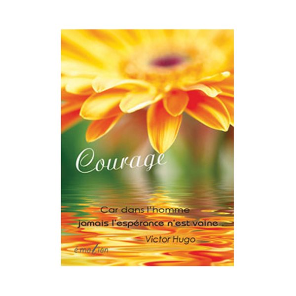 Carte spirituelle « Courage », 7 x 10 cm, Français / un