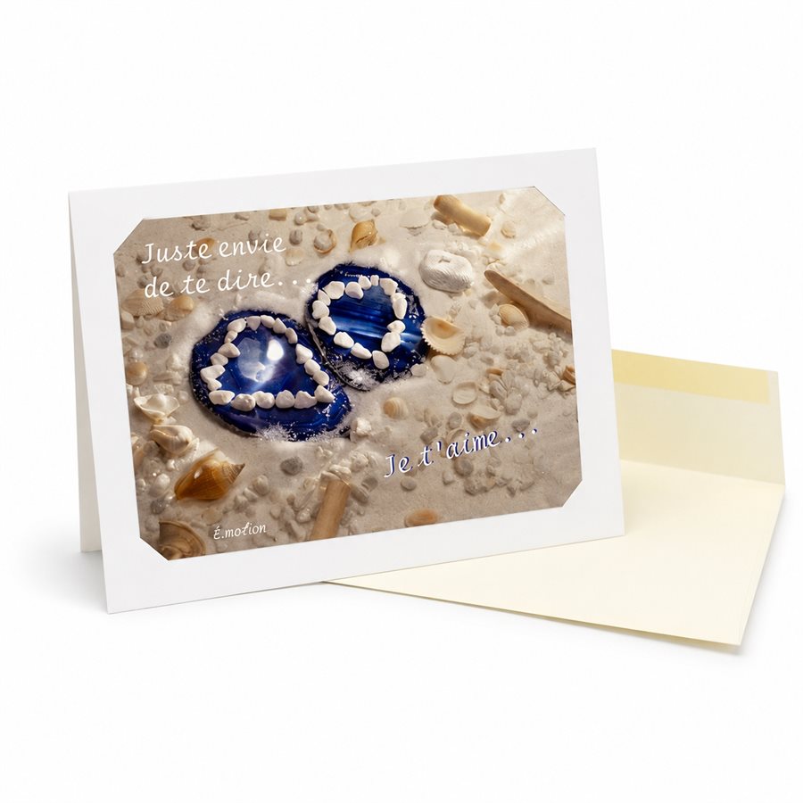 "Je t'aime" Wedding Cards, 4" x 6", French / ea