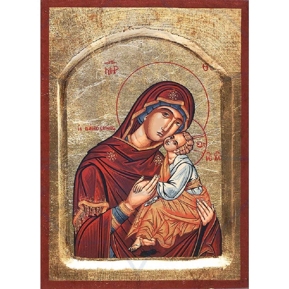 Icon Virgin Mary 8" x 10" (20 x 26 cm) Gold leaf