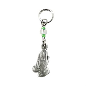 "Serenity" Silver-Plated Key Ring Charm, 5 cm